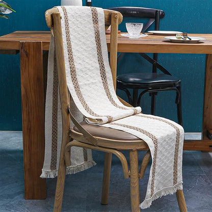 Boho Table Runner for House Decor 132 Inches Long Farmhouse Macrame Table - Image 2