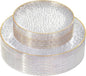 Rubtlamp 60Pcs Clear Plastic Plates, Heavy-duty Gold Plates, Hammered Party by Rubtlamp