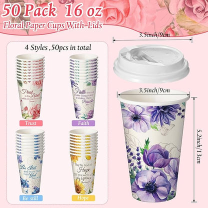 Dandat 50 Pcs Christian Disposable Coffee Cups - Image 2