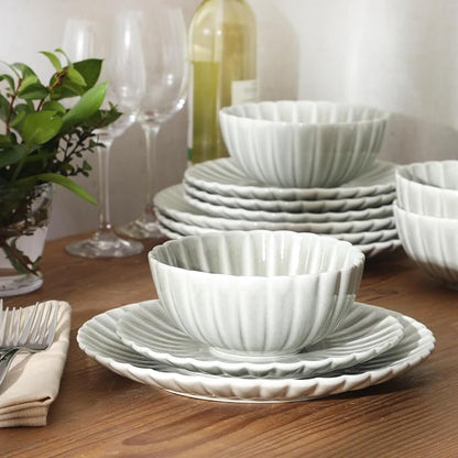 Gibson Elite Peach Orchard 12-Piece New Bone China Dinnerware Set Service - Image 5