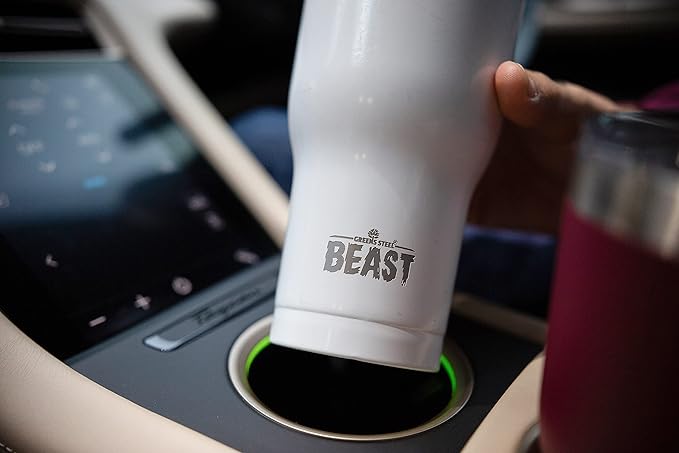 Beast 20 oz Tumbler Stainless Steel Vacuum Insulated Coffee Ice Cup Double Wall Travel Flask (Arctic White)