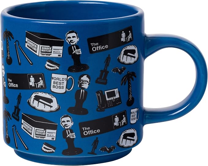 Silver Buffalo The Office Icons and Logo 2pk Ceramic Mug Stack, 13 Ounces - Image 2