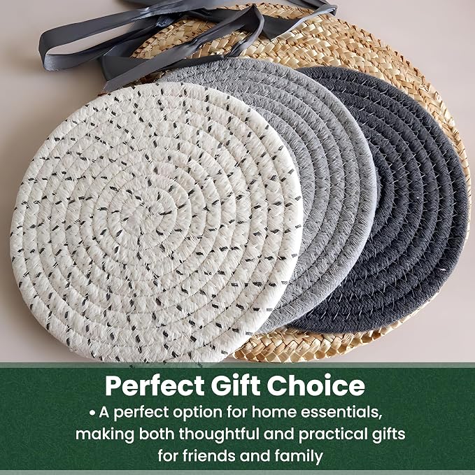 8 Inch Trivets for Hot Dishes, Hot Pots and Pans, Large Coaster for Kitchen - Image 7