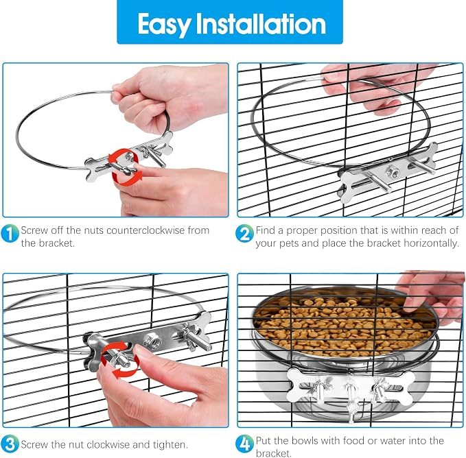 2 Pcs Medium Dog Food Water Bowl - Image 6