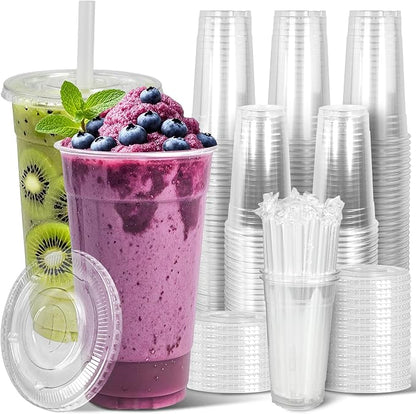 Charmount 32 oz 50 Sets Clear Plastic Cups by CHARMOUNT