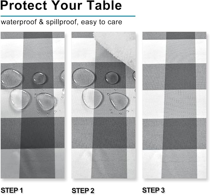 Checkered Rectangle Tablecloth - Image 3