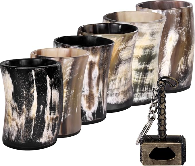 Drinking Horn Cup Set of 6 – Unique Viking Gifts by TRUEVIKING