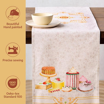 Maison d' Hermine Table Runner 100% Combed Cotton 14.5"x72" | Table Runners 72 - Image 2