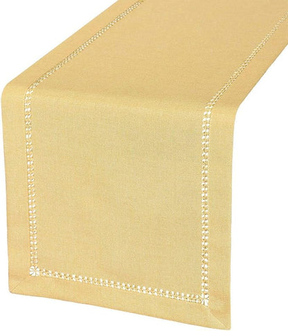 Grelucgo Handcrafted Solid Color Dining Table Runner, Double-Hemstitched by Grelucgo
