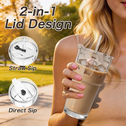 Clear Iced Coffee Cups with Lids - Image 5