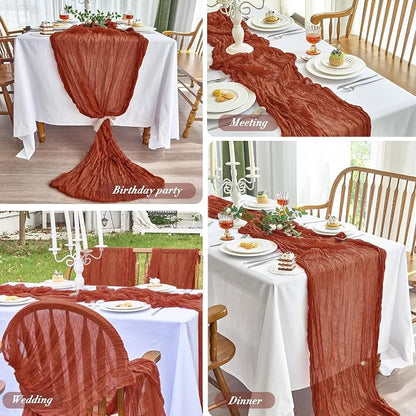 IVAPUPU Fall Terracotta Table Runner 120 Inch - Image 6