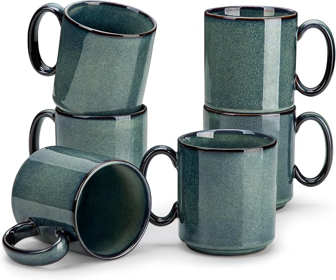 vancasso STARRY Ceramic Coffee Mugs Set of 6, 12 Oz Coffee Cups by vancasso