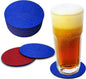 A&A Wonders Premium Felt Coasters for Drink, Two-Tone Reversible, Absorbent Felt Protects Furniture, Table, Anti Slip, Suitable for Drinks & All Table Types (Wine Red/Royal Blue, Circle 6 Pack)