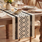 Artoid Mode Black Stripe Diamond Woven Table Runner 12x120 Inch | Holiday by ArtoidMode