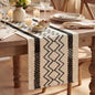 Artoid Mode Black Stripe Diamond Woven Table Runner 12x108 Inch | Holiday by ArtoidMode