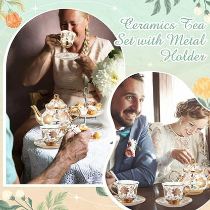 Zhehao 20 Pcs Porcelain Tea Set - Image 5