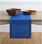 Solino Home Linen Royal Blue Table Runner 144 Inches Long - 100% Pure Linen Extra Long Table Runner 14 x 144 Inch for Spring - Classic Hemstitch