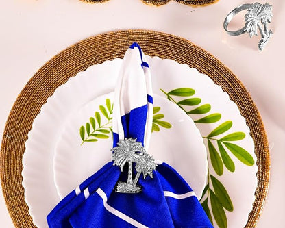 Modern Aluminum Napkin Rings Set of 12, Lightweight Metal Table Decor, - Image 7