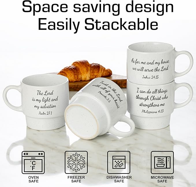 Signature Housewares Stackable Coffee Mug Tower Set - Image 5