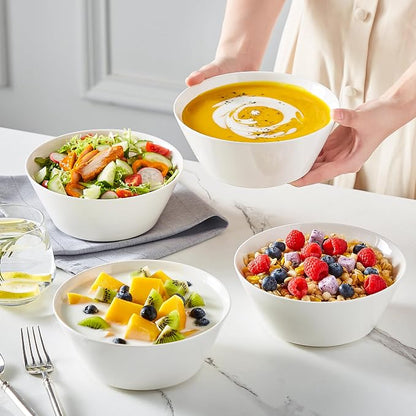 MALACASA 35 OZ Soup Bowls Set of 4, Kitchen Essential, Dishwasher Microwave Safe - Image 6