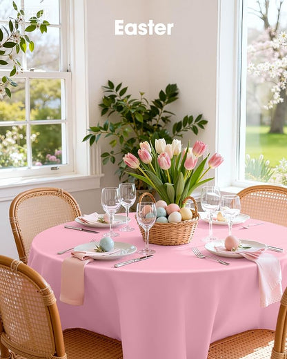 Pureegg Plastic Table Cloth Disposable 12 Pack, Easter Party, Valentines - Image 9