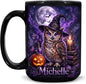 Hyturtle Personalized Halloween Owl Mug, Custom Name Gift by Hyturtle