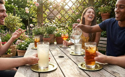 Hammered Stainless Steel Coasters Set of 4 – Anti-Slip Base, Durable & Reusable - Image 4