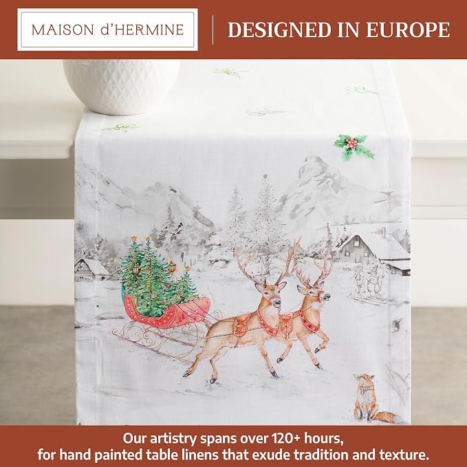 Maison d' Hermine Table Runner 100% Cotton 14.50" x 72" | Table Runners 72 - Image 2
