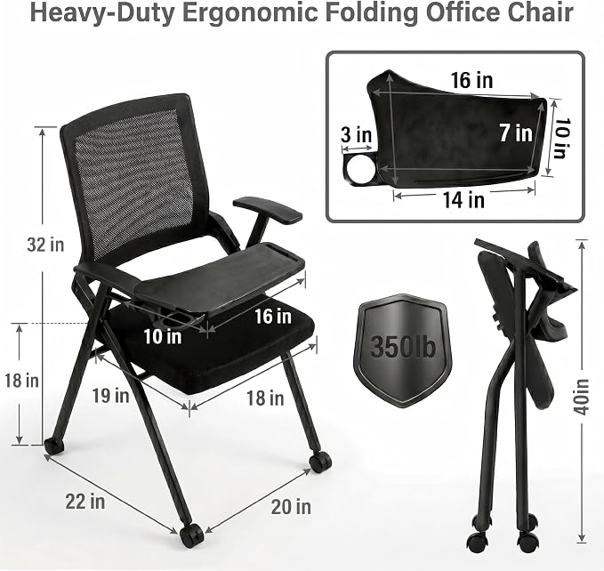 100 Pack Folding Office Chair - Image 3