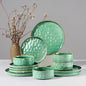 HaWare Dinnerware Sets, 12-Piece Plates and Bowls Set, Stoneware Dish Set by HaWare