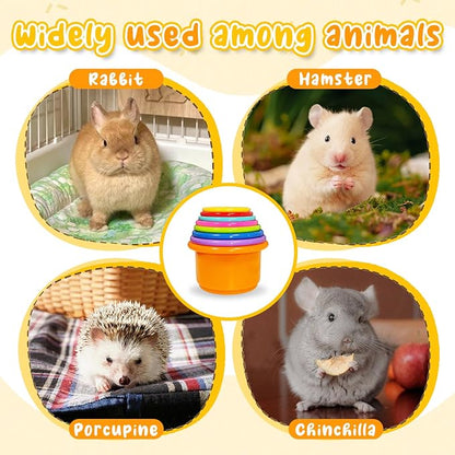 8 Pcs Stacking Cups for Small Animal Toys, Nesting Rabbit Toys of Different - Image 6