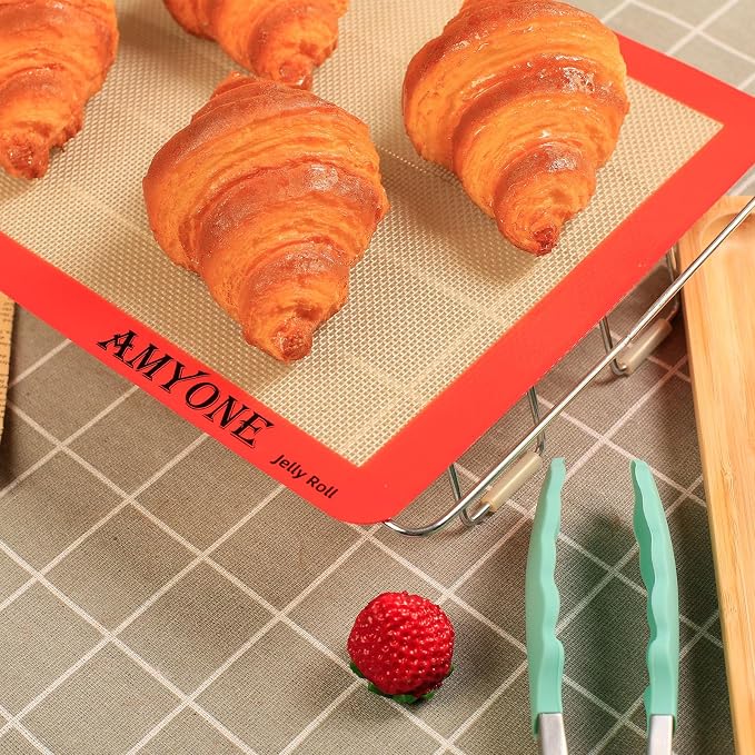 AMYONE Silicone Baking Mats for 10x15" Jelly Roll Pan, Nonstick Reusable Food - Image 5