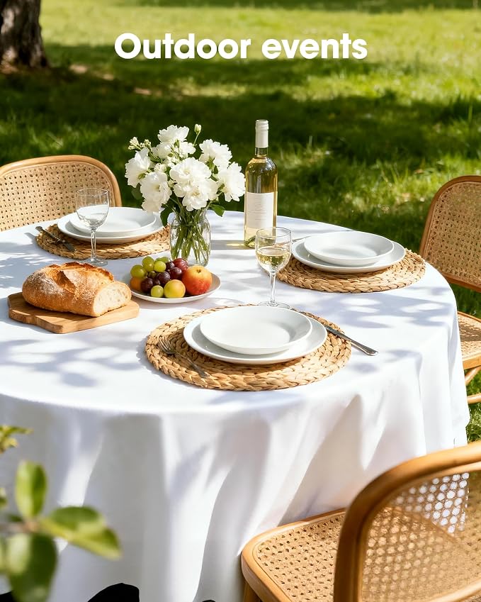 Pureegg Plastic Table Cloth Disposable 12 Pack, Decorative Tablecloths - Image 7
