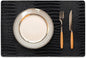 Set of 6 Faux Leather Placemats, PU Table Mats, Waterproof, Stain Resistant, Heat Resistant, Easy to Clean for Kitchen Dining Table,Conference Table