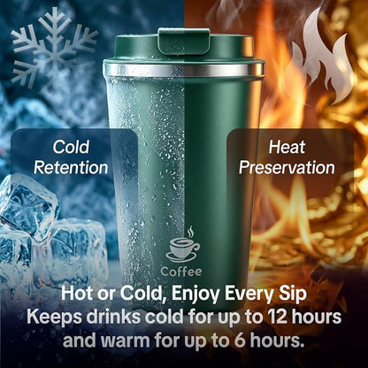 17oz Travel Coffee Mug, Leakproof Vacuum Coffee Cup Insulated Tumbler | 304 - Image 8