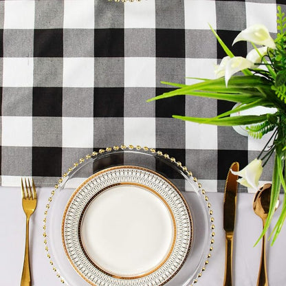 ShinyBeauty 4 Pack Checkered Table Runners - Image 2