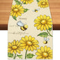 Summer Bee Sunflower Table Runner Home Sweet Home Burlap Table Runners by BEAUTYROMANCEFORYOURLIFE