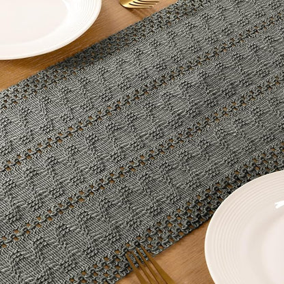 Boho Table Runner Summer Farmhouse Rustic Dining Dresser Scarf Home Decor | - Image 6