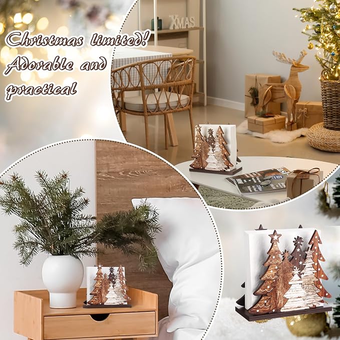 Christmas Tree Napkin Holder for Tables Classical Christmas Tree Napkin Holder - Image 7