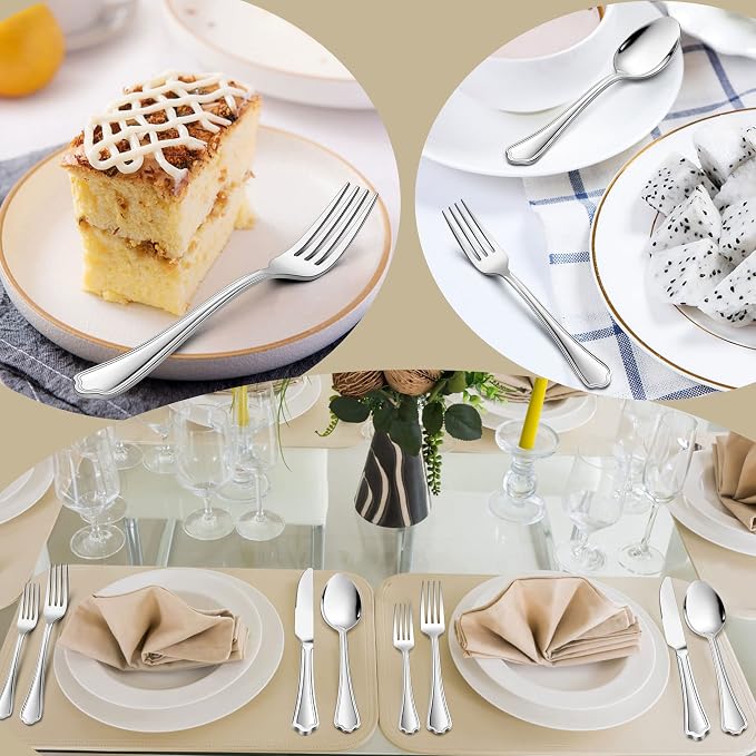 LIANYU 10-Piece Silverware Set for 2, Stainless Steel Flatware Cutlery Set - Image 3