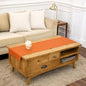 Solino Home Cotton Linen Dining Table Runner Pumpkin Hemstitch, 14 x 60 in | by SolinoHome