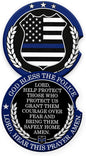 Police Car Coasters Set of 2 – God Bless The Police Prayer Ceramic Cup Holder by BOZSPACER