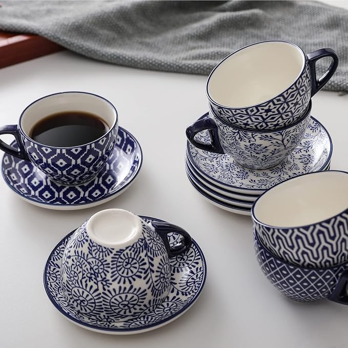 Selamica Ceramic 8 oz Cappuccino Cup Set - Image 3