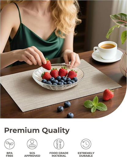 Leetaltree Beige White Placemats Set of 20 - Image 6