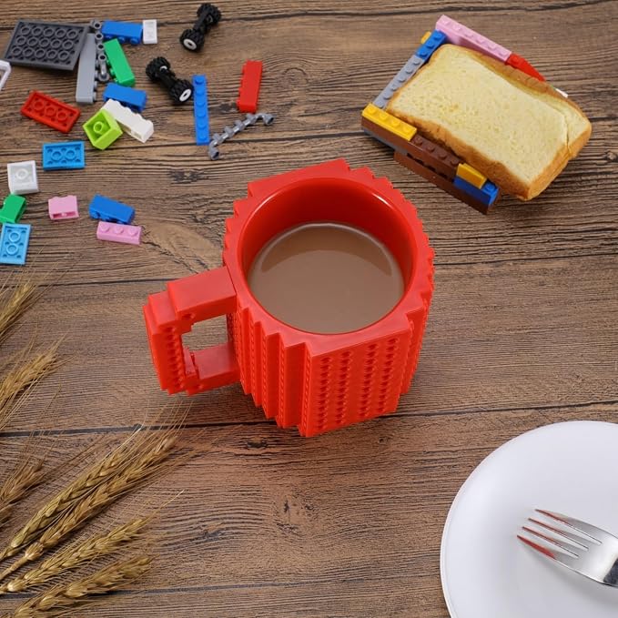 DEEXITO Build on Brick Coffee Mugs, Creative DIY Kids Party Cups - Image 4