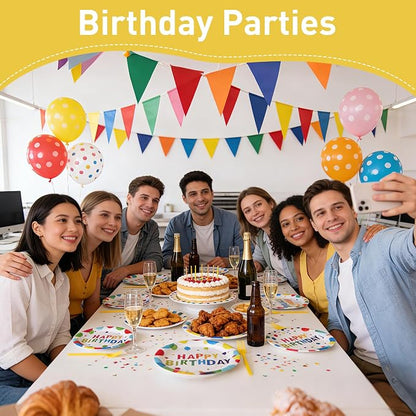 100 Pcs Disposable Birthday Party Tableware Set - Image 3