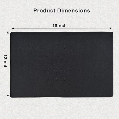 SLKQG Black Linen-Look Fabric Placemats Set of 4, Heat Resistant & Machine Washable Double-Layered Cloth Placemats for Dining Table, Indoor/Outdoor Use, Non-Slip Kitchen Table Mats (4, Black)