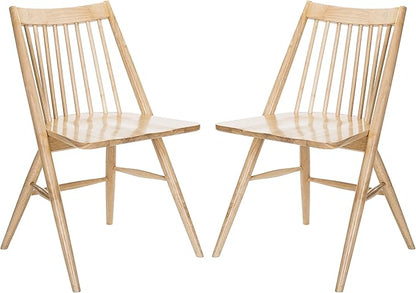 Safavieh Home Collection Wren Natural 19-inch Spindle Dining Chair (Set of 2)