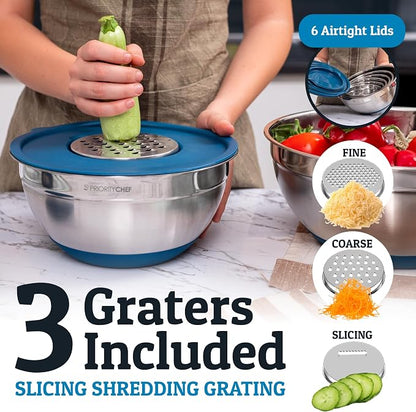 6pc Stainless Steel Mixing Bowls - Image 3