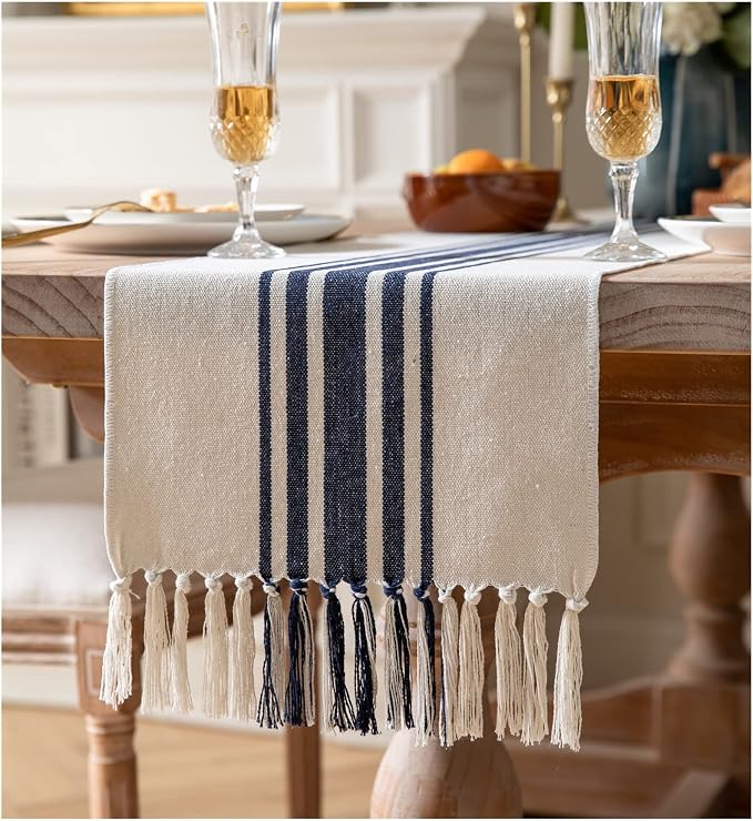 Boho Table Runner for Modern Farmhouse Decor, Dining Table décor 13 x 108 Inch by Caflife